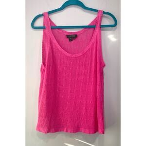 Polo Ralph Lauren Vintage Linen Knit Sleeveless Tank Pink 90’s Size XL